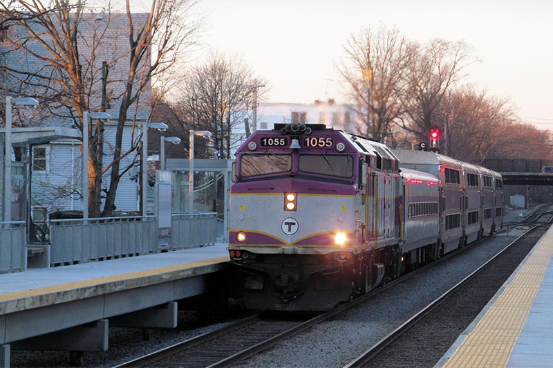 MBTA Outbound train at Talbot Ave