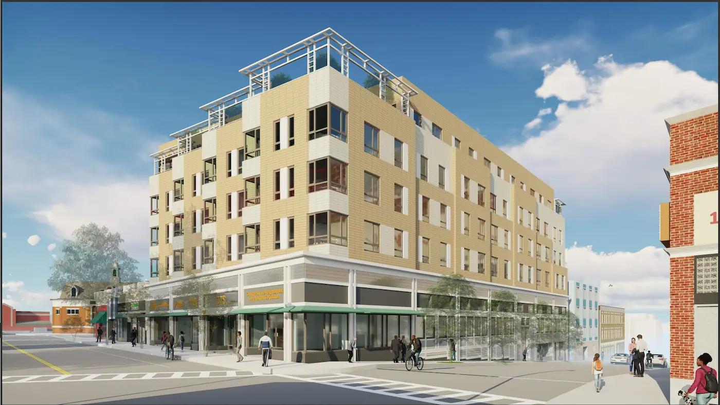 Architect’s rendering, corner of Washington Street and Southern Avenue